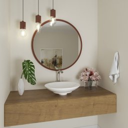 Espelho Redondo de Parede Estilo Minimalista 70 cm - Moema - Rosê Gold - 4 Espelho Redondo de Parede Estilo Minimalista 70 cm - Moema - Rosê Gold - 4