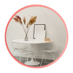 Espelho Redondo de Parede Estilo Minimalista 70 cm - Moema - Rosê Gold - 1 Espelho Redondo de Parede Estilo Minimalista 70 cm - Moema - Rosê Gold - 1