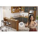 Ver imagem 2 de Bancada Ilha Cozinha Painel Gourmet Imperatriz Ripado 200cm - Nesher