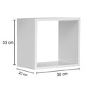 Ver imagem 7 de Kit 03 Nichos Organizador Infantil Lavanderia Qaurto Branco Brilho 33x30 cm