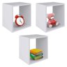 Kit 03 Nicho Infantil Organizador Branco Brilho 33x30 Cm - 1
