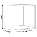 Ver imagem 4 de Kit 03 Nichos Organizador Infantil Lavanderia Qaurto Branco Brilho 33x30 cm