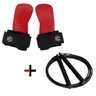 Kit 1 Luva Hand Grip Palmar Vermelha Nc Extreme 1 Corda De Pular Speed Rope Com Manopla De Alumí - M - 1