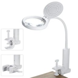 Lupa Led Profissional Mesa Bancada Estetica 2 em 1 Clip Iluminacao Eletronica Lente de Aumento - 3