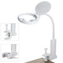 Ver imagem 3 de Lupa Led Profissional Mesa Bancada Estetica 2 em 1 Clip Iluminacao Eletronica Lente de Aumento