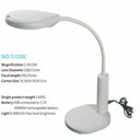 Ver imagem 2 de Lupa Led Profissional Mesa Bancada Estetica 2 em 1 Clip Iluminacao Eletronica Lente de Aumento