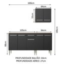 Ver imagem 3 de Cozinha Compacta Emilly Free Rustic/preto Madesa
