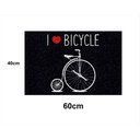 Ver imagem 2 de Tapete Capacho I Love Bicycle 60x40 Bike Casa Entrada Lar
