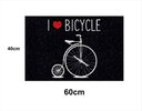 Ver imagem 2 de Tapete Capacho I Love Bicycle 60x40 Bike Casa Entrada Lar