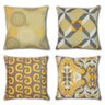 Kit 4 Capas de Almofada em Tons Amarelo e Laranja 44x44cm - 7