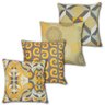 Kit 4 Capas de Almofada em Tons Amarelo e Laranja 44x44cm - 8
