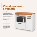 Ver imagem 7 de Balcão para Cozinha Tampo MDF 2 Portas 1 Gaveta com Nicho Micro-Ondas Cronos Espresso Móveis