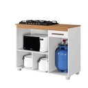 Ver mais imagens de Balcão para Cozinha Tampo MDF 2 Portas 1 Gaveta com Nicho Micro-Ondas Cronos Espresso Móveis