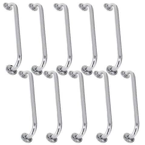 Alça Barra Apoio 60 cm Suporte Kit 10 Uni Acessibilidade Idoso Gestante Criança Deficiente Anti Acid