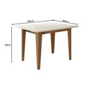 Ver imagem 3 de Mesa de Jantar Retangular com Vidro 4 Lugares 120cm sem Cadeiras Kate Poliman Móveis