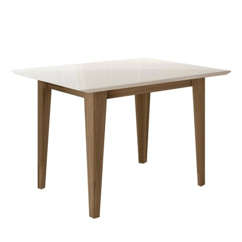 Mesa de Jantar Retangular com Vidro 4 Lugares 120cm sem Cadeiras Kate Poliman Móveis