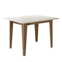 Ver imagem 1 de Mesa de Jantar Retangular com Vidro 4 Lugares 120cm sem Cadeiras Kate Poliman Móveis