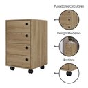 Ver imagem 4 de Kit 2 Gaveteiros Multiuso 36 Cm P1072 Oak Pp Milani Store
