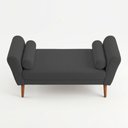 Ver imagem 5 de Puff Recamier Estofado para Quarto Itália 140cm com Pés Palito Bouclê Cinza Escuro - Abmaza
