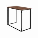 Ver imagem 5 de Escrivaninha Mesa Escritório Mesa Dobrável Office e Estudo Pés Metal 90cm Industrial Executive Nogal e Preto Marrom