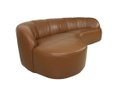 Ver imagem 3 de Sofá de Couro Danubio Feijão 4 Lugares com Chaise Brown - Mempra