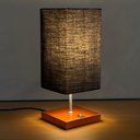 Ver imagem 1 de Abajur Luminaria de Mesa Quadrado e Interruptor Ref 49 Decoração Casa Sala Quarto Escritório Moveis
