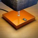 Ver imagem 4 de Abajur Luminaria de Mesa Quadrado e Interruptor Ref 49 Decoração Casa Sala Quarto Escritório Moveis