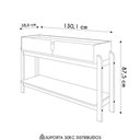 Ver imagem 4 de Aparador de Sala 2 Gavetas 130cm Nay C14 Branco/cedro - Mpozenato