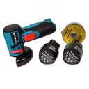Ver imagem 1 de Kit Lixadeira Esmerilhadeira Angular 2 Bateria 12v+20 Discos