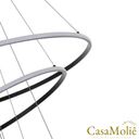 Ver imagem 3 de Lustre Led 4 Anéis Moderno 125w 80cm Preto C/ Controle