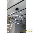 Ver imagem 2 de Lustre Led 4 Anéis Moderno 125w 80cm Preto C/ Controle