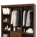 Ver imagem 6 de Guarda Roupa Casal Abruzzo 6 Portas de Bater 2 Gavetas com Cabideiro Nogueira G98 - Gran Belo