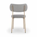 Ver imagem 6 de Kit 4 Cadeiras Sala de Jantar Lisa Pés Champanhe Linho Cinza m² - Monari Design
