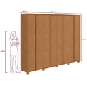 Ver imagem 4 de Guarda-roupa Casal 100% Mdf 8 Portas Easy Glow com Pés Amendoa Clean