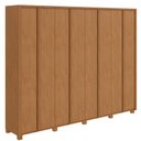 Ver imagem 2 de Guarda-roupa Casal 100% Mdf 8 Portas Easy Glow com Pés Amendoa Clean