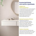 Ver mais imagens de Escrivaninha Suspensa Planejada 100cm Orion CabeCasa MadeiraOriginals Bege/Aveia