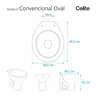 Assento Sanitario com Amortecedor Convencional Oval Verde Itapoa para vaso Celite - 2