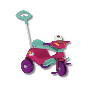 Triciclo Velobaby Passeio e Pedal Rosa - Bandeirante