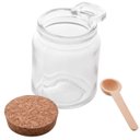 Ver mais imagens de Kit de Pote de Vidro com Tampa de Rolha Colher Bambu 6 unidades Porta Temperos 240ml Lyor