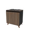 Balcão Cooktop Auxiliar Cozinha 2p 90x70cm Netmobil - Nogal - 4