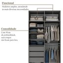Ver imagem 6 de Guarda-Roupa Solteiro 2 Portas 100% MDF Marsala Cinza/Urbi