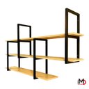 Ver imagem 2 de Prateleira Suspensa 1,00 Mdf/ferro Organizadora Quarto/sala