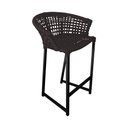 Ver imagem 2 de Conjunto Bistrô Champanheira Tampo Ripado e 2 Banquetas Reis Corda Náutica Marrom