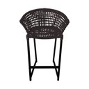 Ver imagem 3 de Conjunto Bistrô Champanheira Tampo Ripado e 2 Banquetas Reis Corda Náutica Marrom