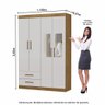 Guarda-roupa Casal Modulado 4 Portas com Cama Hercules 4 Portas 4 Gavetas com Espelho - 4