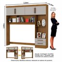 Ver imagem 3 de Guarda-roupa Casal Modulado 4 Portas com Cama Hercules 4 Portas 4 Gavetas com Espelho