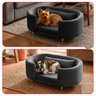 Cama para Cachorro e Gato Caminha Chase Pet Veludo Cinza Pés Metal com Regulagem - Arkell - 4