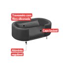 Ver imagem 6 de Cama para Cachorro e Gato Caminha Chase Pet Veludo Cinza Pés Metal com Regulagem - Arkell