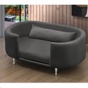 Ver imagem 2 de Cama para Cachorro e Gato Caminha Chase Pet Veludo Cinza Pés Metal com Regulagem - Arkell