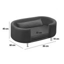 Ver mais imagens de Cama para Cachorro e Gato Caminha Chase Pet Veludo Cinza Pés Metal com Regulagem - Arkell